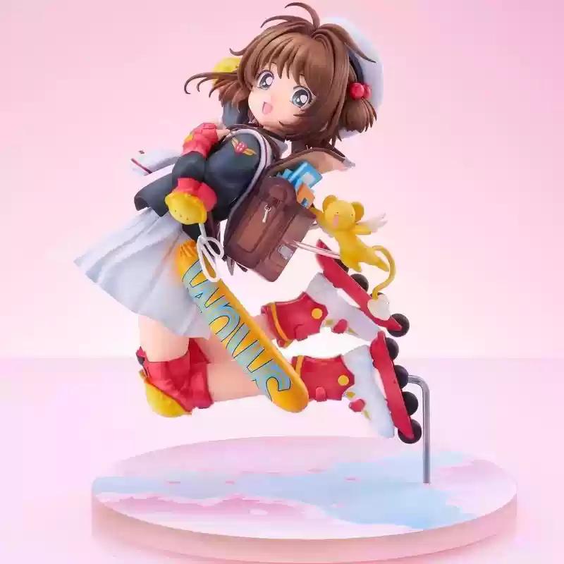 Cardcaptor Sakura Anime Figures Kinomoto Sakura Statue 17cm Action Figure Pvc Model Collectible Toys Desktop Decoration Gift