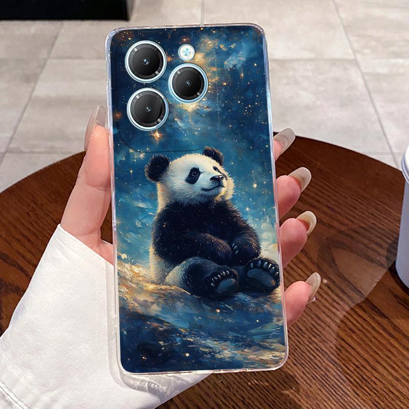 For Infinix Hot 40 Pro Case X6837 Aesthetic Cute Cat Casing Soft TPU Bumper Infinix Hot40Pro 40i Transparent Silicone Back Cover