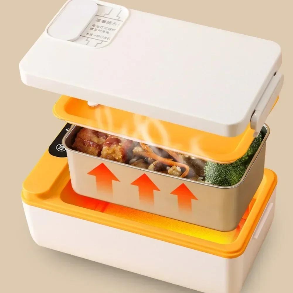 Hot 1000ML Office Thermal Lunch Boxes, Portable Electric Lunch Boxes, Water Free Heating Bento Box, Stainless Steel Food Warmer