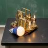 double Cylinder HeatCycle Engine Glass Vessels Model Visible Flywheel