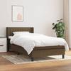 3129836 vidaXL Bed with Box Spring and Mattress Dark Brown 90x190 Cm