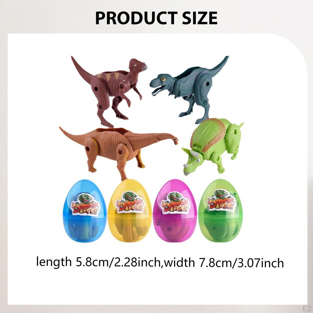 12 Dinosaur Deformation Eggs, Easter Egg Toys, Simulation Basket Fillers, Party Gifts And