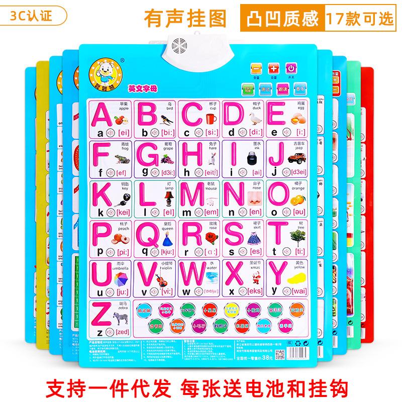 Kids Early Education Interactive Audible Wall Chart Learning Teaching Toy