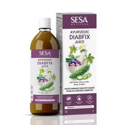 Succo Ayurvedico DiabFix 1L Per il Controllo della Glicemia Con Carota Amara Jamun Aloe Vera Amla Giloy Per Supporto Immunitario e Digestivo