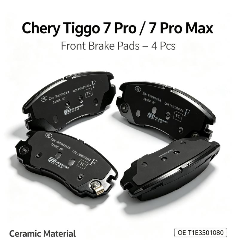 4Pcs Ceramic Front Brake Pads OE T1E3501080 for Chery Tiggo 7 Pro / 7 Pro Max