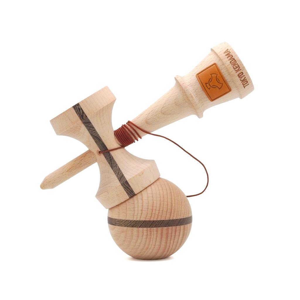 TOKYO KENDAMA × FANKEN 5th SHAPE Beech & Wengewood Kendama Natural Solid Wood Model with Bearing – Made in Japan
