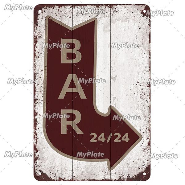 BU BAR Vin Beer Metal Sign Vintage Plaque Alcohol Tin Sign Plate Wall Decor For Bar Club Man Cave Art Jim Beer Poster Custom
