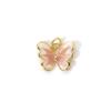 2pcs Enamel Flower Butterfly Brass Charms 18k Gold Plated Multicolor Exquisite Small Pendants For Earrings Necklace Findings