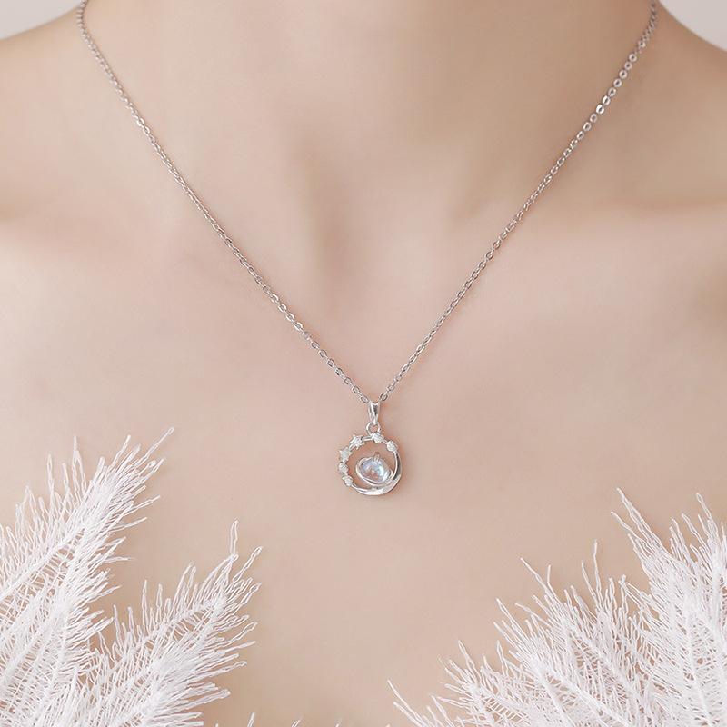 Pluto Halskette Mädchen Nische Design Sinn Leichter Luxus Stern Anhänger Temperament Liebe Edelstahl Schlüsselbeinkette