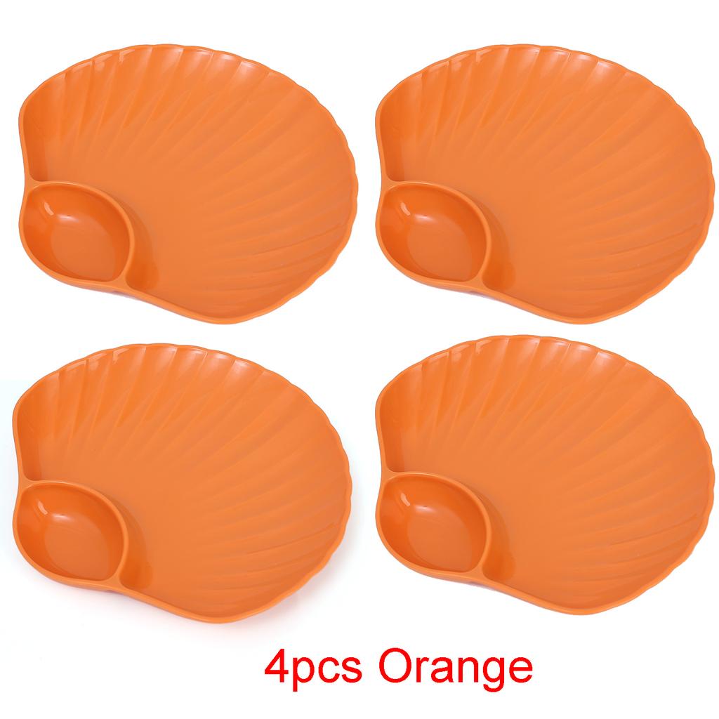Muschelschale, Plastik-Teigtaschenteller mit Essigscheiben, Essigschalen, Sushi, Frühstück, Trockenfrüchte, Snacks, Muschelknochen-Spuckschale