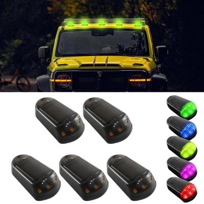 Car Led Solar Roof Mouse Light Punch-free 7-color Remote Switch Wireless Cab Light For Trucks Modification Warning Light T5p7