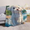 1 Piece, Dog Pattern Flannel Blanket - Warm and Soft, Suitable for Sofas, Beds, Living Rooms, Offices, and Travel, Christmas.