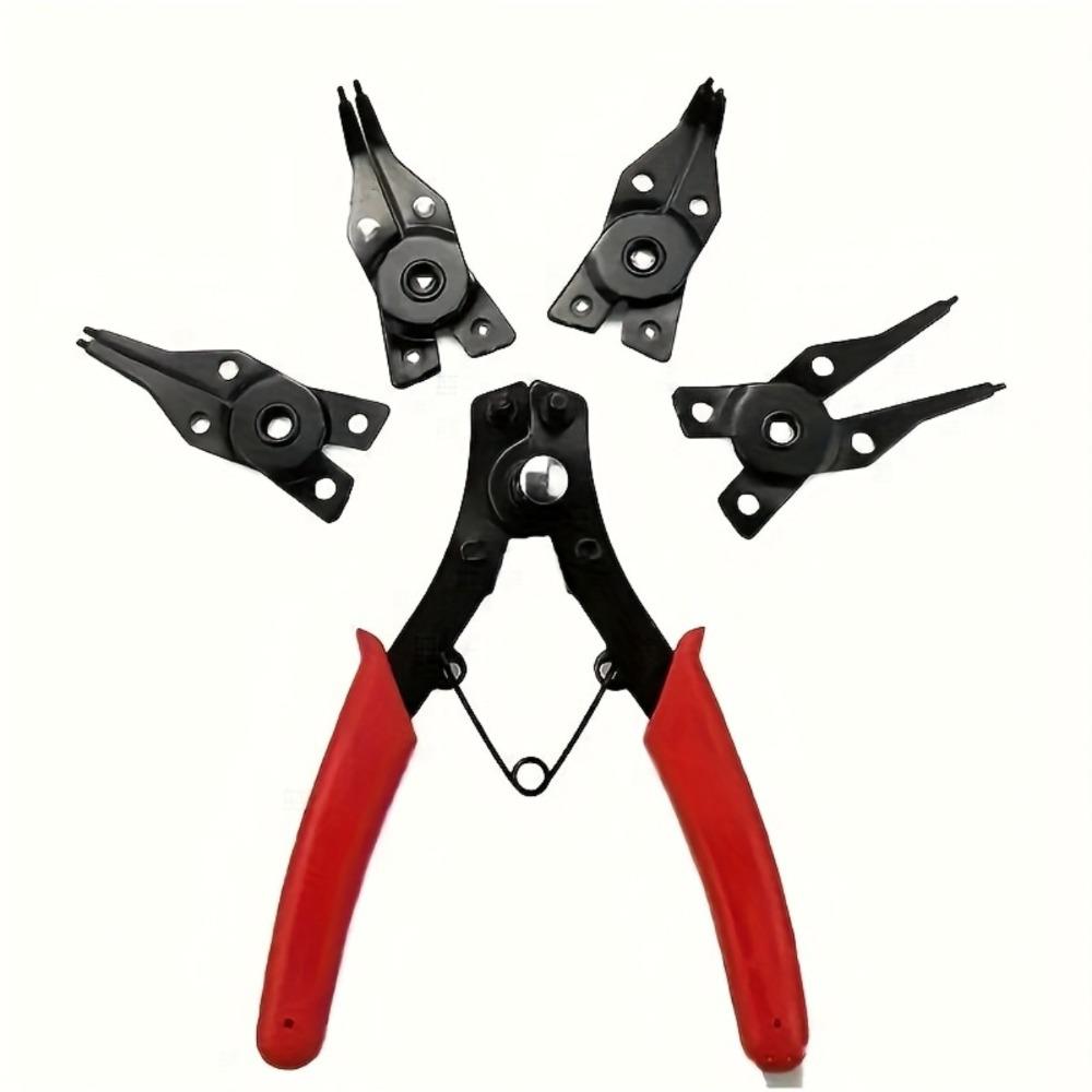 6-Inch Multi-Function Circlip Pliers: Large Size, Internal/External Use, Multi-Purpose Retaining Ring Tool.