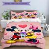 Mickey Minnie'S Love Print 3Pcs Bedding Setduvet Cover With 2 Bedropillowcase Home Birthday Gift