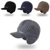 Knitted Baseball Cap For Men Warmth Windproof Winter With Ear Protection For Casual Outdoor Use