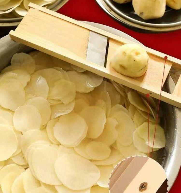 Adjustable Thickness Potato Chip Slicer - Perfect for Hot Pot and Barbecue Kitchens