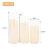 Glass-Covered LED Flameless Candles with Wavy Top Set