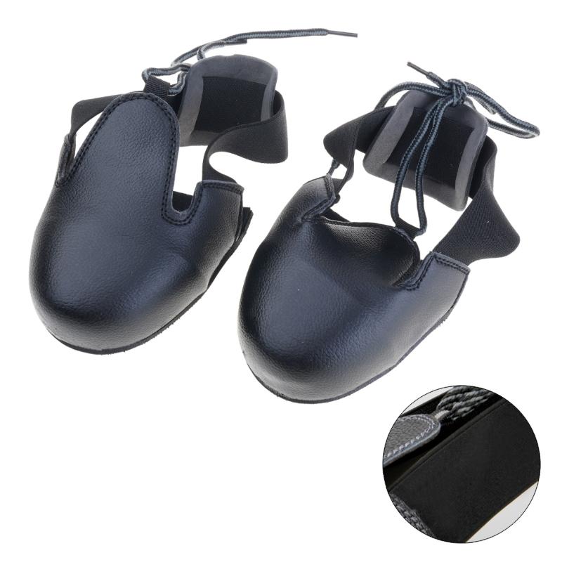 1 Pair Safety Shoe Covers Steel Toe Caps Protective Footwear Attachments Unisex Leather Overshoes for Factory Visitors