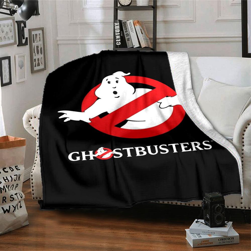 Ghostbusters Classic Ghost Logo Print Flannel Blanket Soft Warm Throw Blanket Movie Fan Sofa Bed Home Decor
