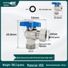 All-Copper Valve Manifold: Three-Way Union, Male/Female Thread Ball Valve for Underfloor Heating and Wall-Hung Boilers