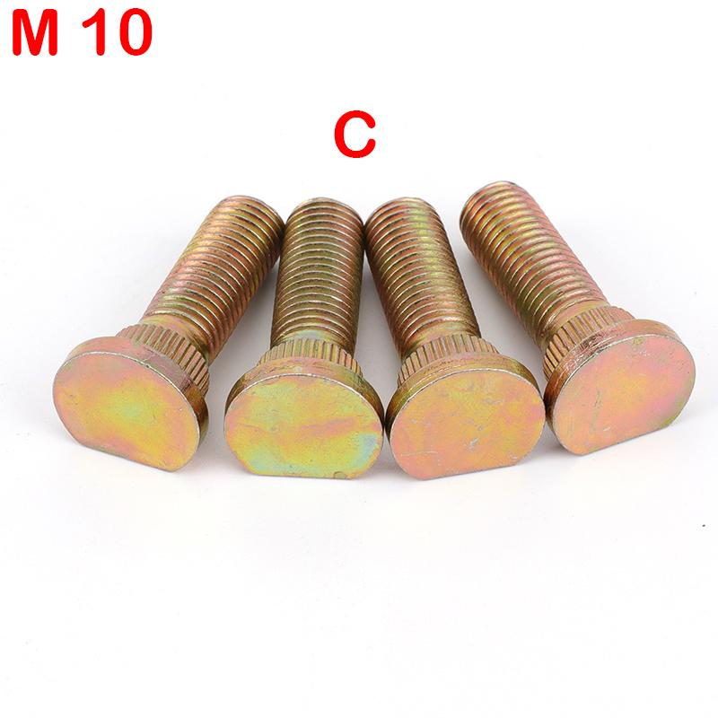 4 Pcs/lot Spline Screw M10*1.25 Wheel Hub Stud 10.9 steel for ATV UTV Buggy Kart Quad Bike Accessories