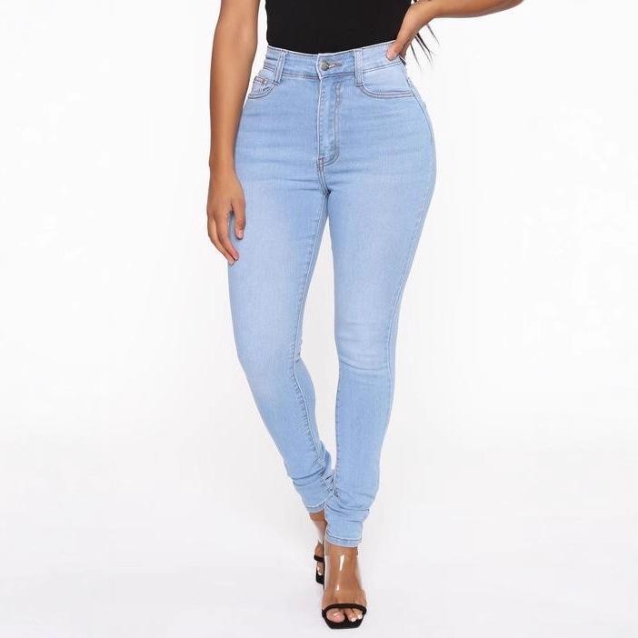 Damen Slimming High-Waist Stretch Bleistiftjeans