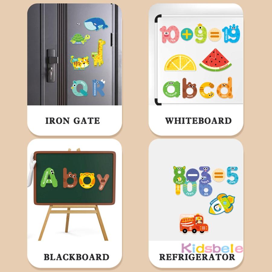 Magnetic Puzzle Toy Letters Numbers Animal Vehicle Refrigerator Sticker 8 Themes Fridge Sticker Early Educational Puzzle Toys
