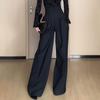 Women Ultra High Waist Wide Leg Pants Straight Drooping Spring and Summer All-Match Trousers Thick Pants Mop Pants