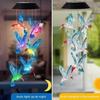 Blue Bird Wind Chime Lamp Color changing Solar Wind Chime Colorful Butterfly Wind Chime Lamp Waterproof Outdoor for Courtyard Garden Decoration