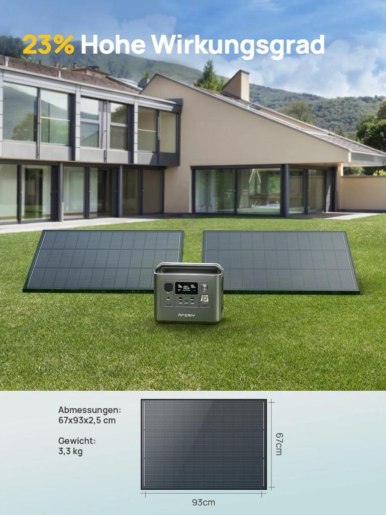AFERIY SG120 120W Foldable Solar Panel 23% Efficiency IP68 Rating