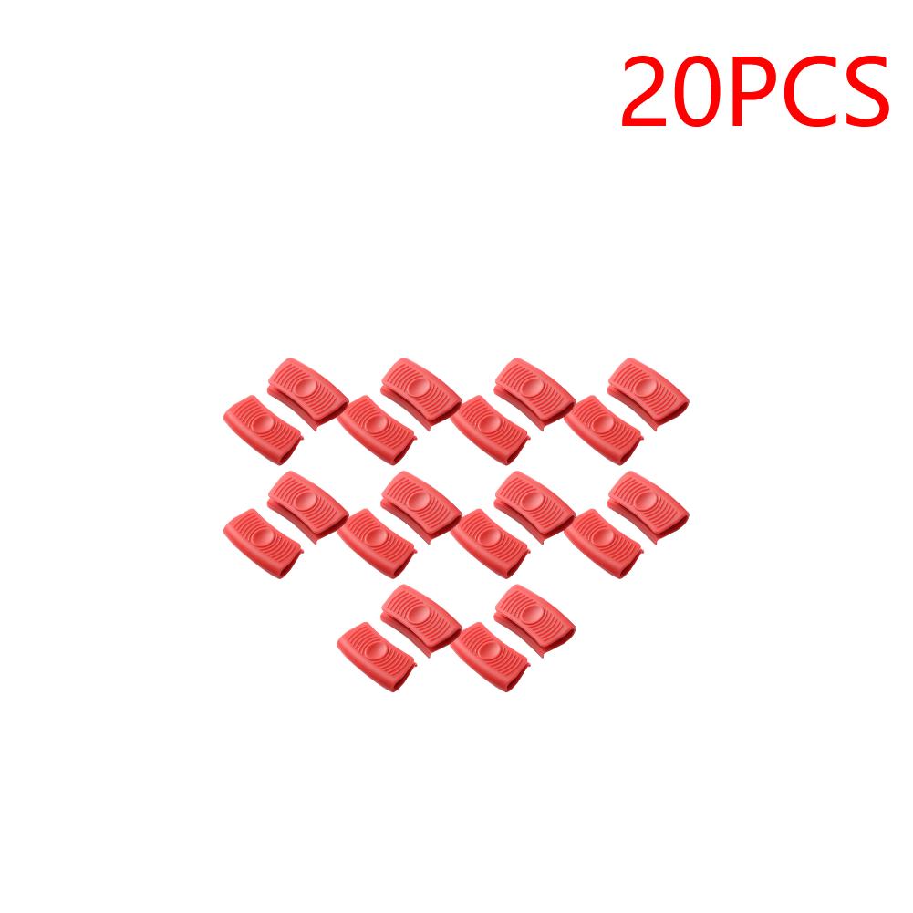 8-30PCS Pot Handle Holder Heat Resistant Silicone Pot Holder Sleeve Anti Scalding Pot Holder Clip Cooking Tool Kitchen Gadgets