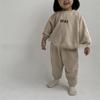 Kinder Sweatshirt Set Herbst/Winter Fleecefutter Set Jungen Mädchen Locker sitzendes Langarm Sweatshirt + Hose 2-teilig