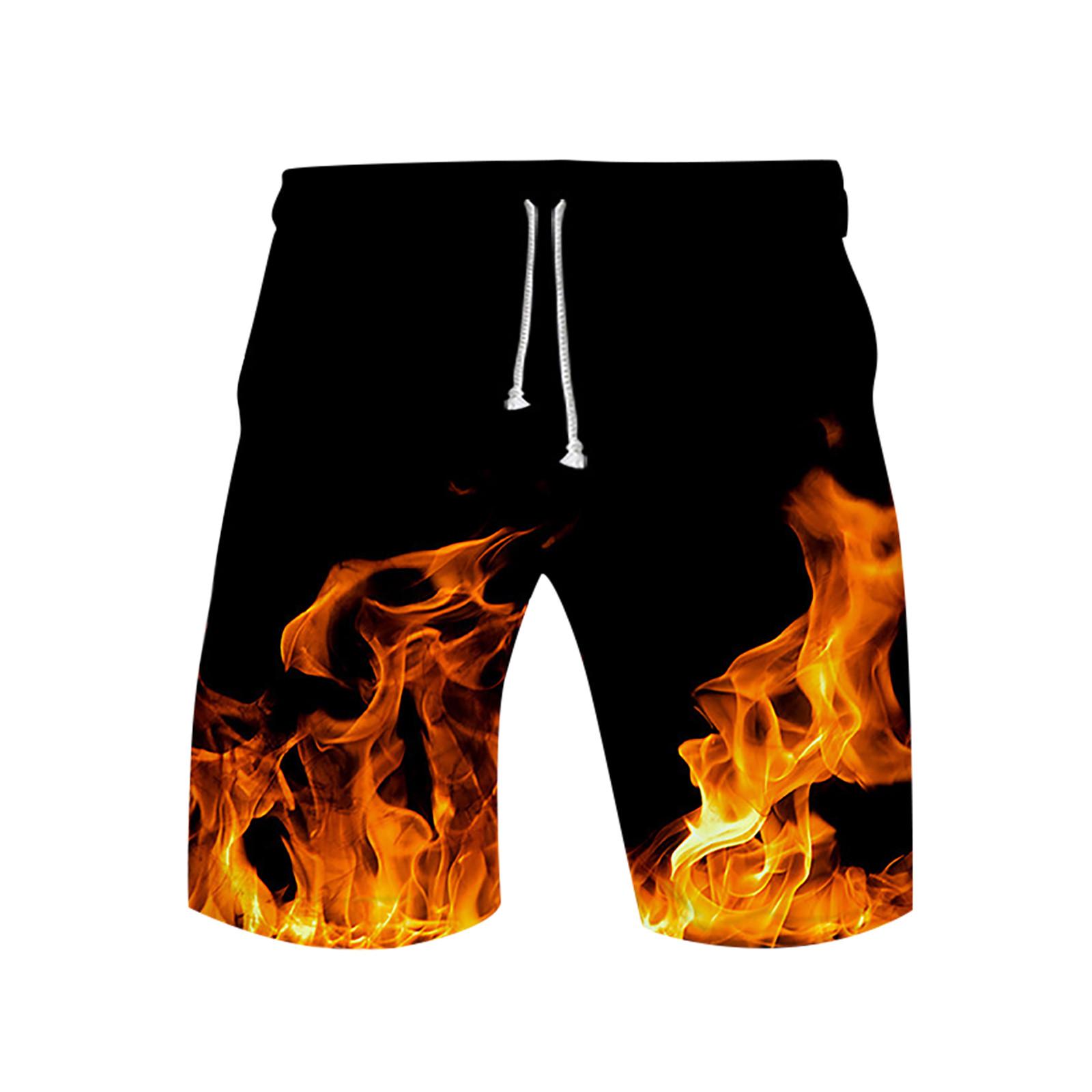 

Модные мужские гавайские пляжные спортивные повседневные шорты с ремешками и брюками S жёлтый