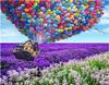 RUOPOTY Painting By Number Lavender Landscape Handpainted Unique Gift Picture Coloring By Numbers Balloon Children's Room Decor