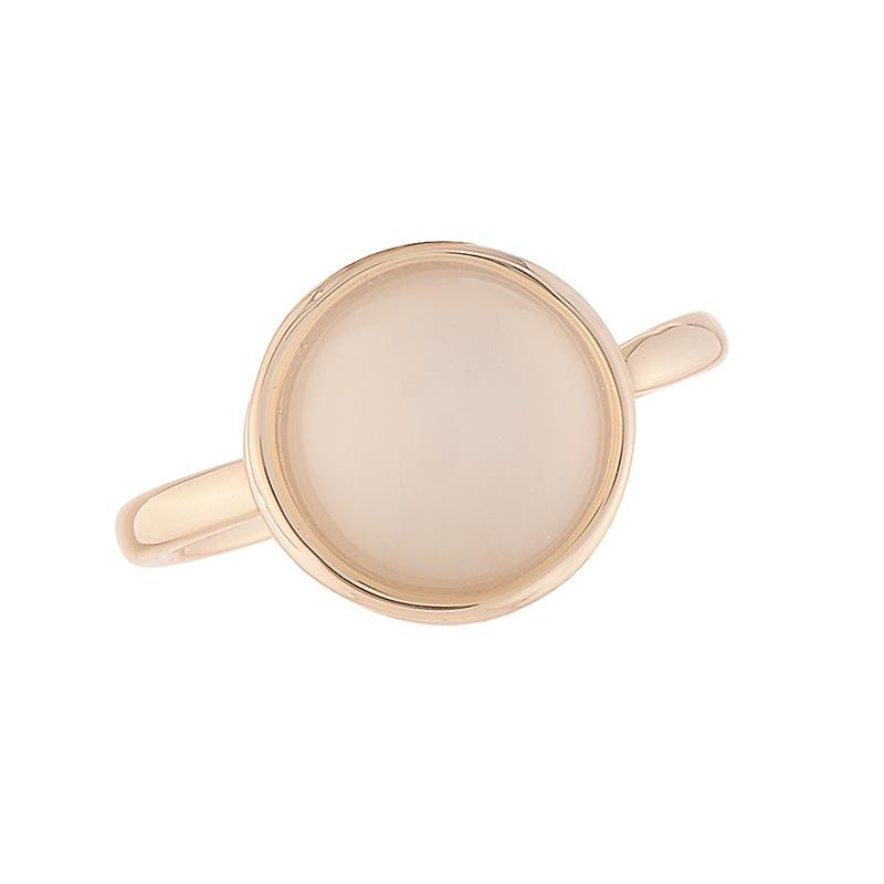 Dongdaemun Moonstone Opal Ring Niche Design Exquisite Light Luxury High-End Gem Open Ring Women