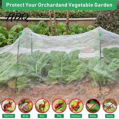 Reinforced Garden Hoop Set Netting Kit for Raised Beds Fine Mesh Row Cover Grow Tunnel Small Animal Exclusion Net with Hoops Clips Insect