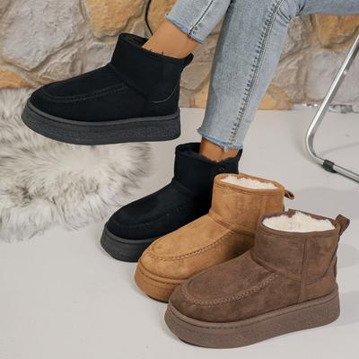 Bottes de neige à semelles épaisses pour femmes en hiver nouvelles bottes en coton chaud polaire pour femmes Chaussures en coton épaissies pour étudiantes et bottes pour femmes