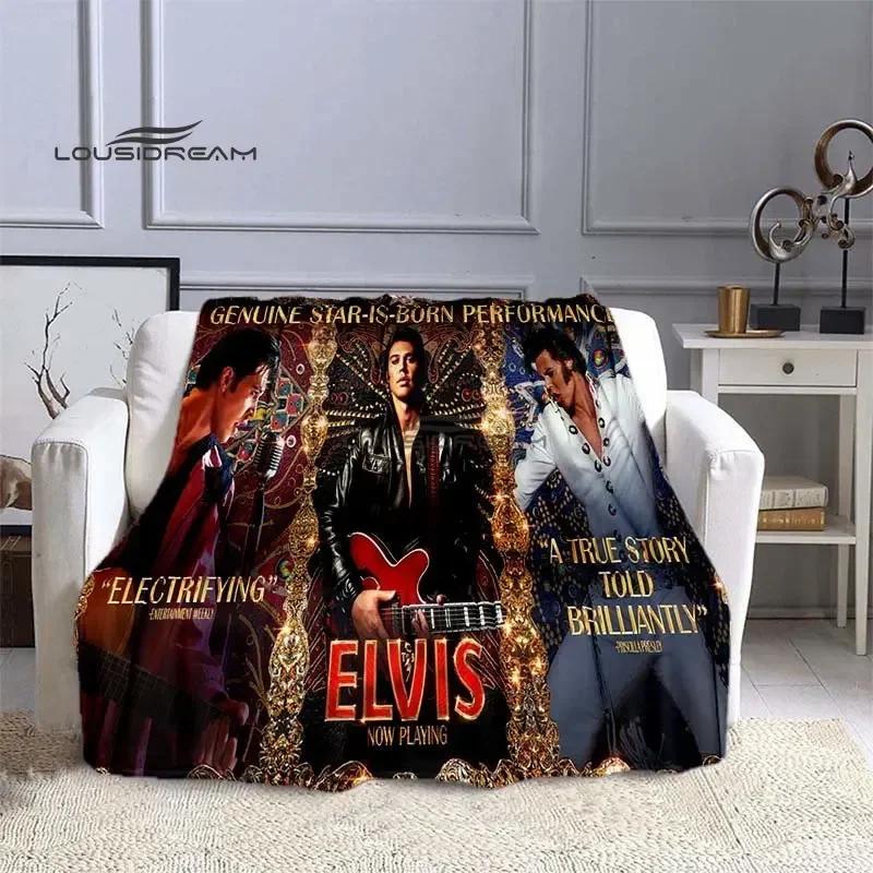 Elvis Throws Blanket 3D Printing Rock Singer Sofa Blanket Adults and Children Bedroom Living Room Decoration Blanket for Bed