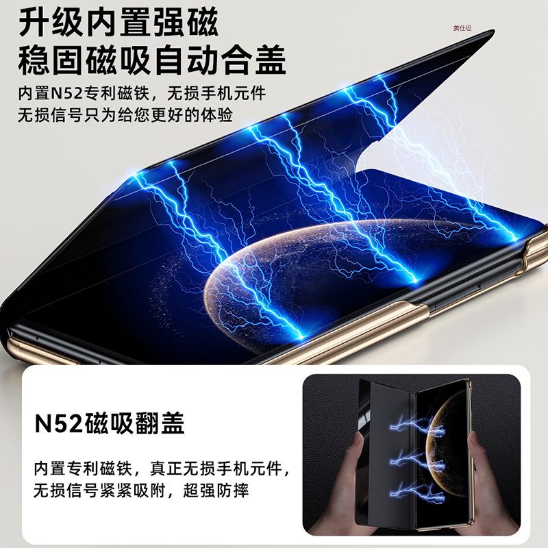 Applicable to Huawei matex5 wristband bracket mobile phone case smart window X5 collector's edition electroplated anti-drop flip leather case