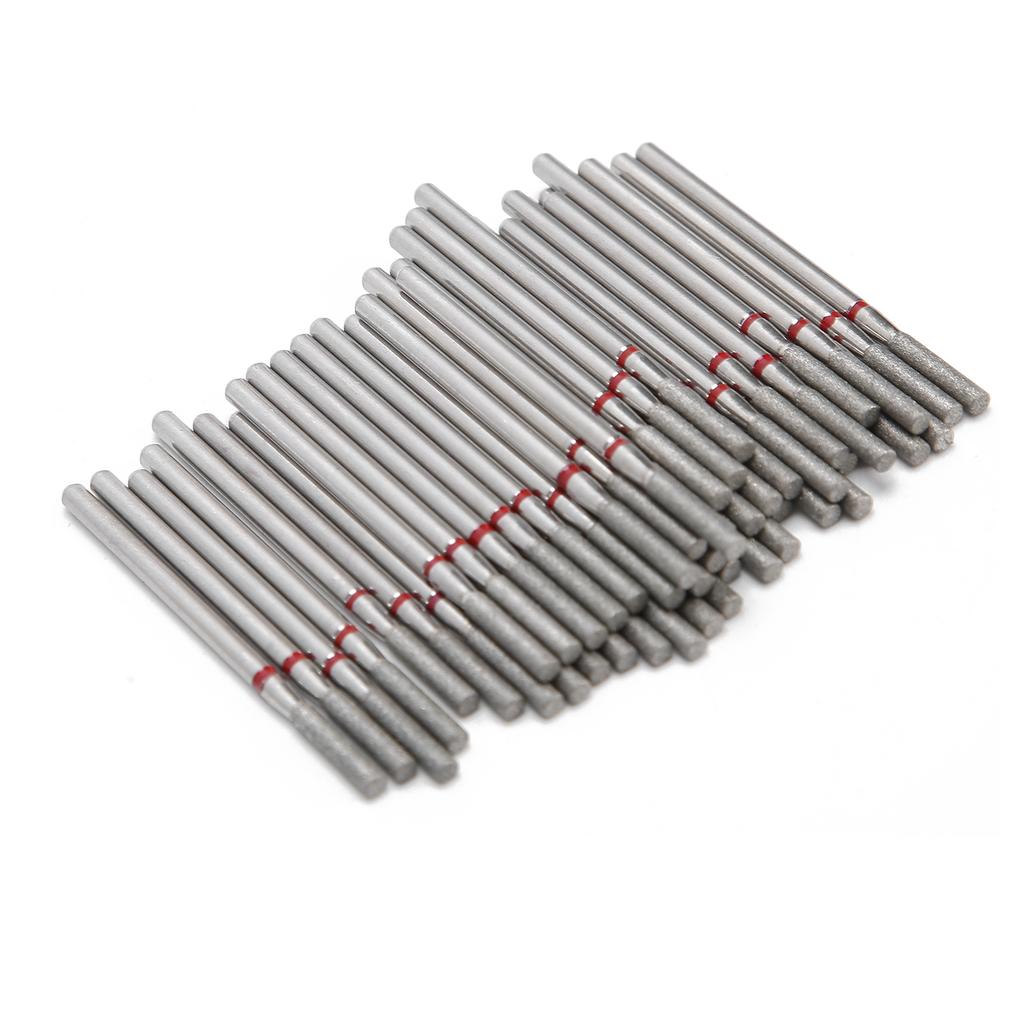 50pcs Flat Head Nail Polishing Grinding Head Nail Art Dead Skin Removal Nail Drill Bits