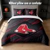 Boston Red Sox Design Bed Bedding Set 1 Duvet Cover + 2 Pillowcases Soft Breathable Household Bed Linens