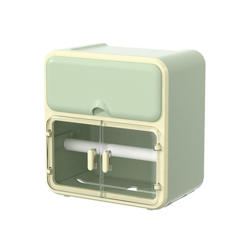 Waterproof  Tissue Box Toilet Wall-mounted Paper-pulling Creative Waterproof Shelf Paper Roller