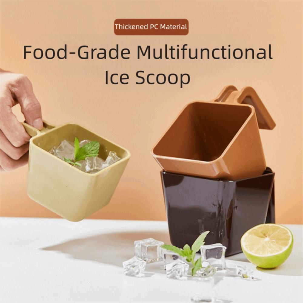 Square Shape Ice Scoop 350/470/590ML Food Grades Ice Shovel Thicken Multi-functional Measuring Cup Kitchen Utensil