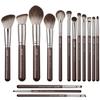 Jessup Makeup Brushes Set 15/25pcs Premium Synthetic Brown Make Up Brushes Foundation Eyeshadow Concealer Blush Eyeliner, T511