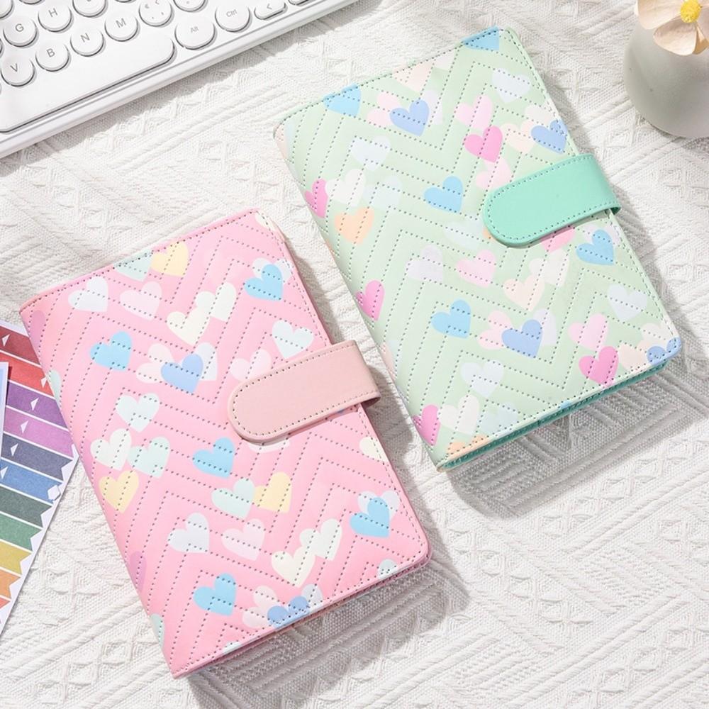 A6 Binder Notebook PU Leather Savings Book Creative Budget Binder  for Cash Budget Storage