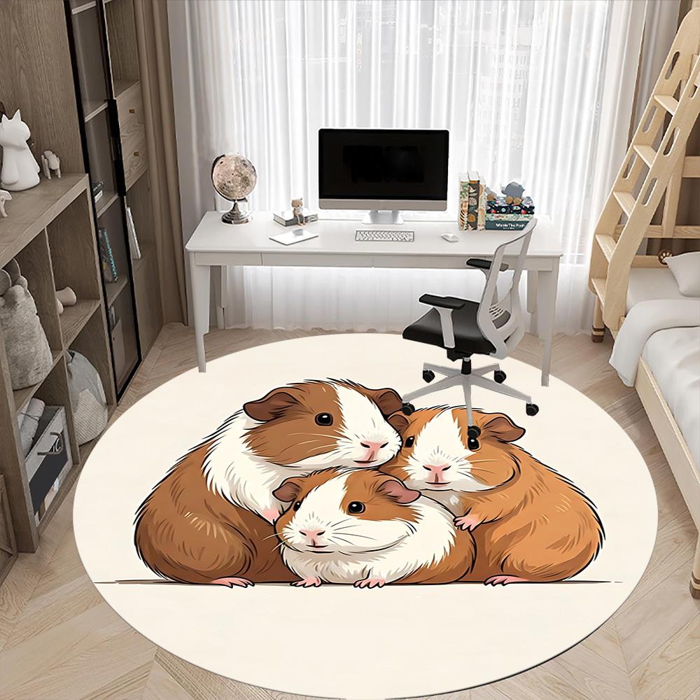 1pc Guinea pigs Carpet for Office, Non-slip, Soft and Durable Office Rug, Perfect for Office yy260128066