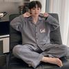 Boys Cotton Pajama Set Long Sleeve Hoodie Sleepwear Kids Teens 2026 Soft Cloud Home Wear