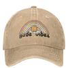 Gude Vibes Good Vibes Rainbow Washed Baseball Cap Casual Trucker Dad Hat Unisex Unisex Outdoor Sports Design Baseball Caps