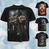 Men's Casual Skull 3D Printed T-shirt Summer Mountain Short Sleeve Top