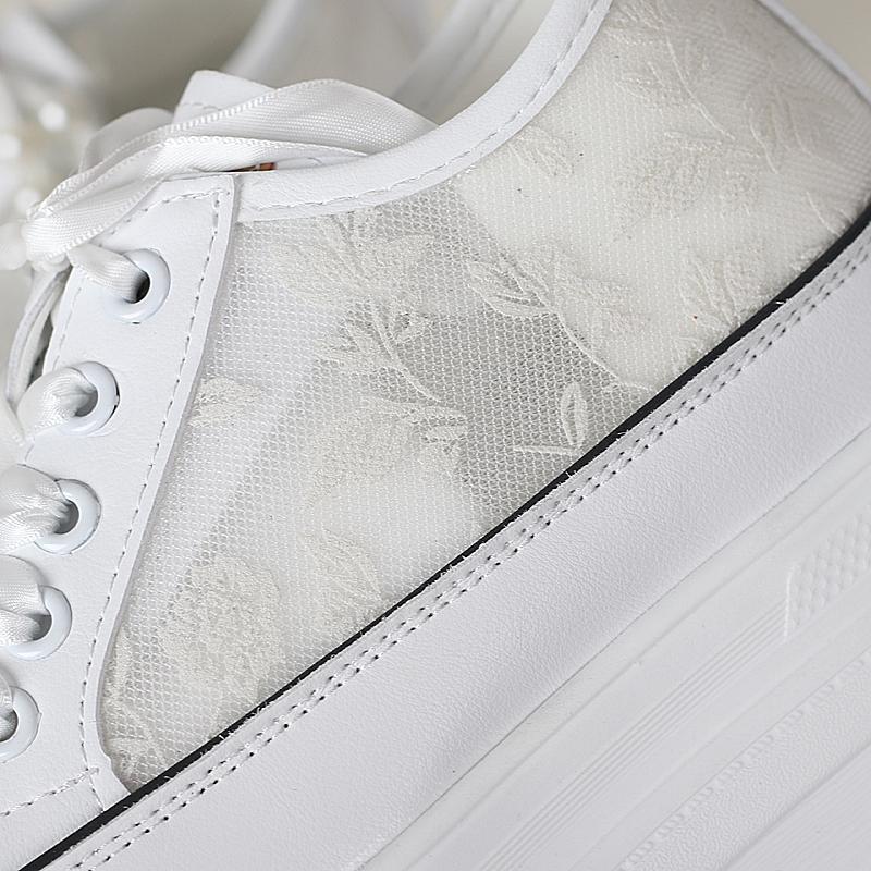 Fashion 12CM Slides Women Summer Shoes Platform Fashion Sandals Sneakers Lace Up Platform Wedge Genuine Leather Air Mesh Slippers